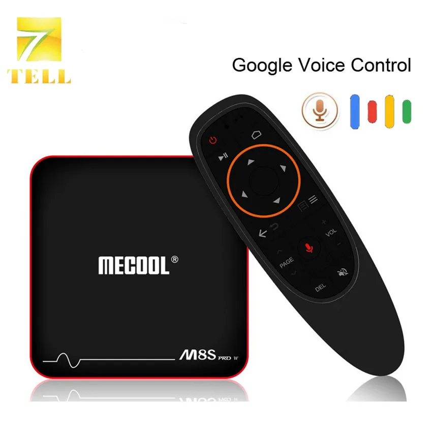 M8S PRO W Голосовое управление 2G 16G Smart TV Box Android 7 1 Amlogic S905W четырехъядерный HDMI 2 4G WIFI