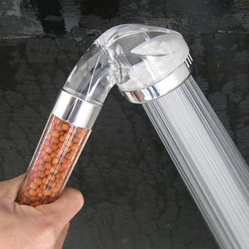 

Shower Head Spa Anion Shower Filter Head Led Temperature Sensor Duchas ABS Bathroom Accessories