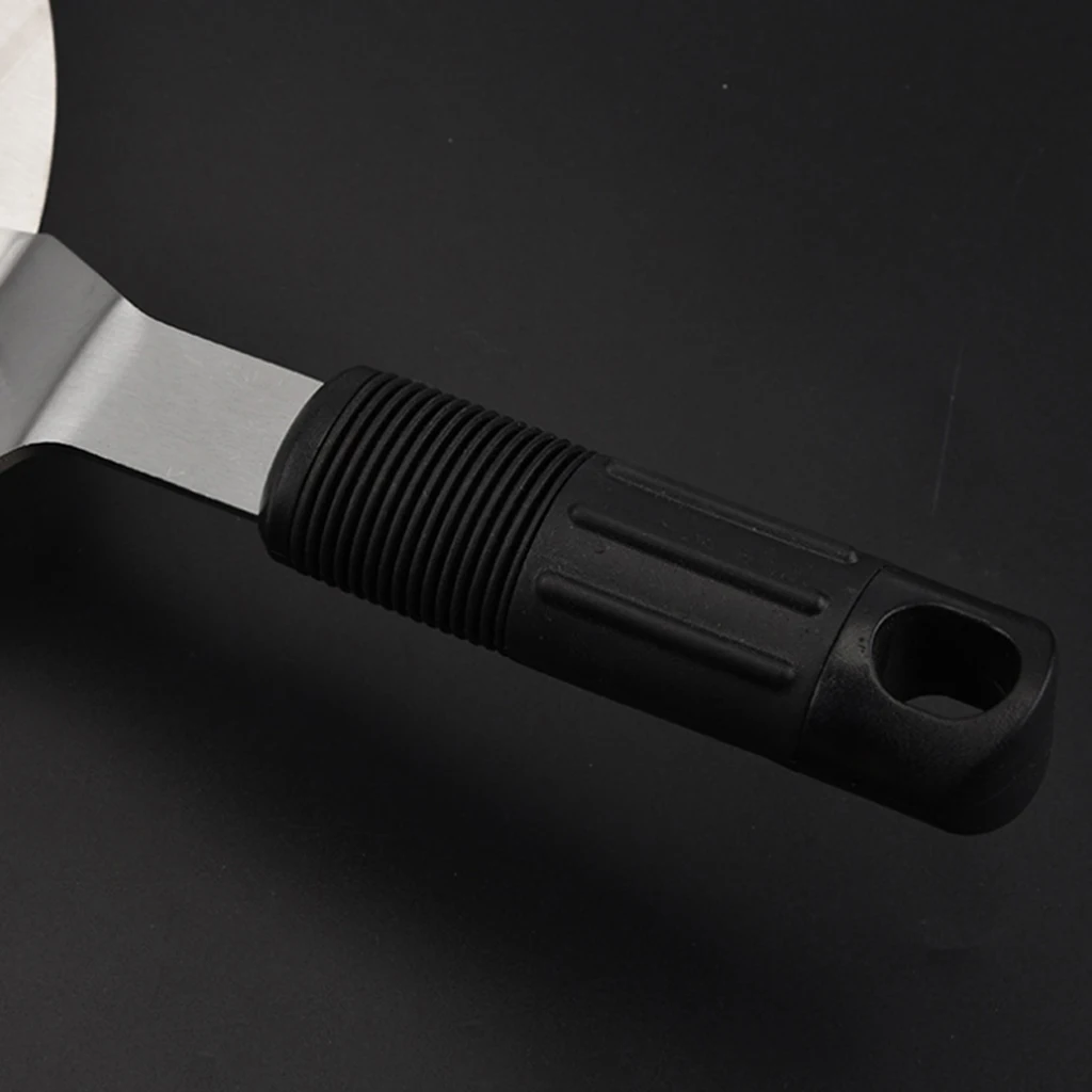 Stainless Steel Round Pizza Peel 25.5cm Baking Shovel Paddle, Cake Lifter Transfer Tray For Pizza, Bread,Cake,Pie