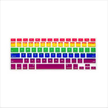 

Color rainbow Laptop Keyboard Silicone Skin Protector Cover protective film Sticker for apple Macbook Pro Air 13 15 17 Retina 13