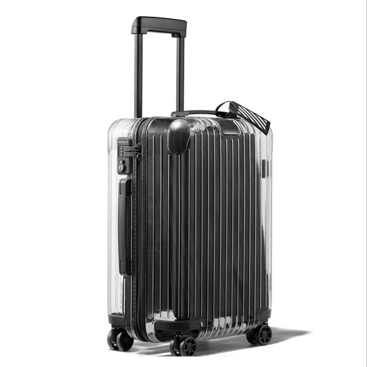 Высококлассный трендовый багаж на молнии 20/24 дюймов, высокое качество, прозрачный PC Спиннер, дорожная сумка, чемодан на колёсиках