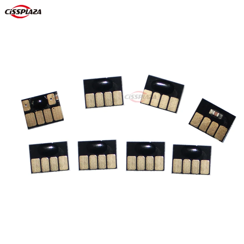 

CISSPLAZA 8pcs auto reset cartridge chip Permanent chips compatible for HP70 Z2100 Z5200 printer C9448A C9449A C9451A