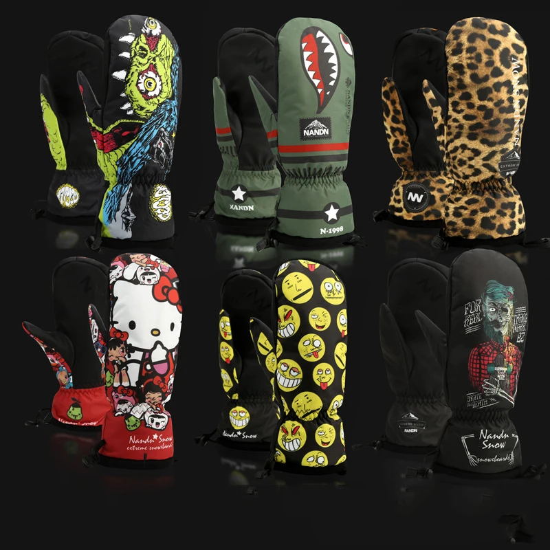 NANDN Ski Gloves Snowboard Gloves Snowmobile Motorcycle Winter Skiing Riding Climbing Waterproof Snow Gloves