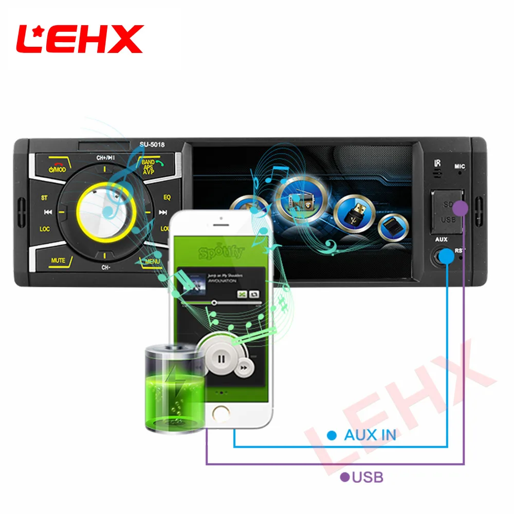 LEHX 4,1 дюймов 1Din MP5 Vdieo плеер автомобильное радио аудио стерео USB \ TF AUX FM радио станция Bluetooth с камерой заднего вида автопарк
