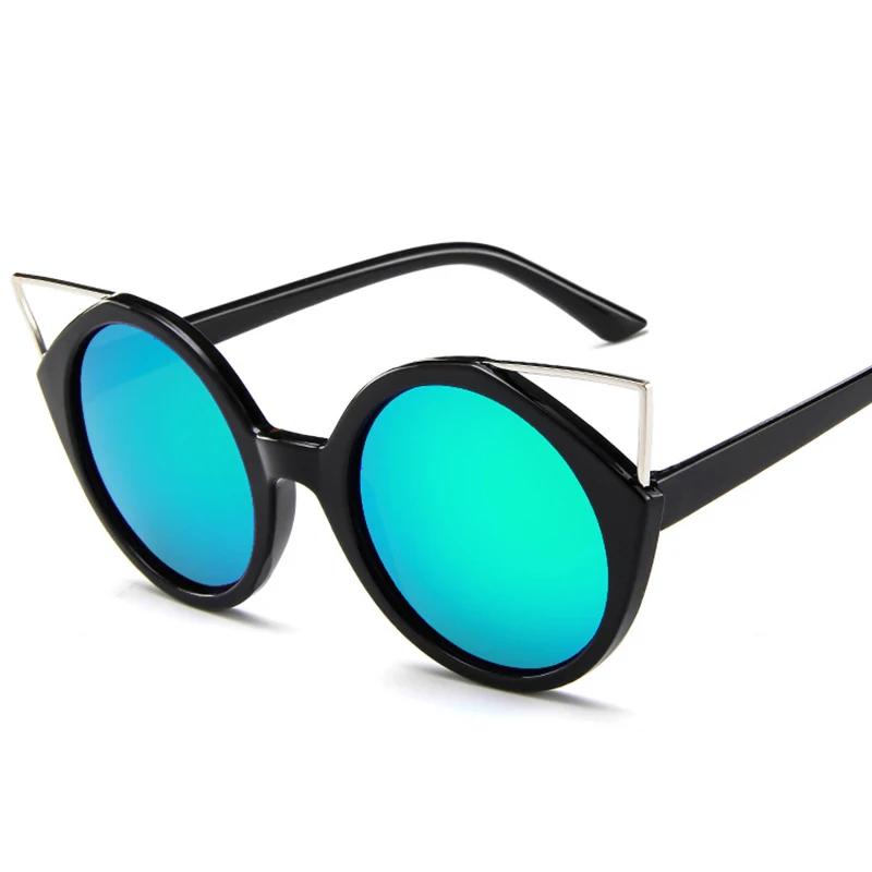 LeonLion, модные женские солнцезащитные очки кошачий глаз, цветные, индивидуальные, солнцезащитные очки для женщин, классические, Ретро стиль, Oculos De Sol Feminino - Цвет линз: Black Green