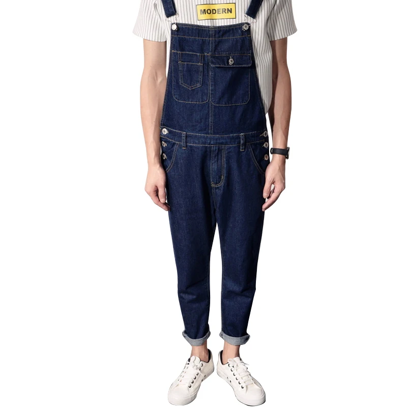 

Men's Denim Overalls Work Clothing Denim Jumpsuits Uniforms Unisex Sleeveless Bib overalls Slim Fit Casual Coveralls Plus size