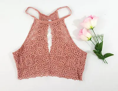 

Summer Top Women Lady Fashion Bralette Caged Back Cut Out Strappy Padded Bra Bralet Vest Crop Top