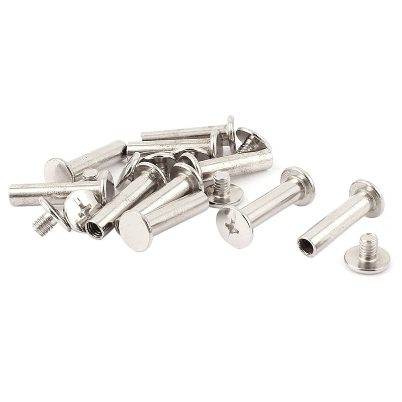 

Scrapbook 5mmx20mm Nickel Plated Binding Screw Post 10pcs