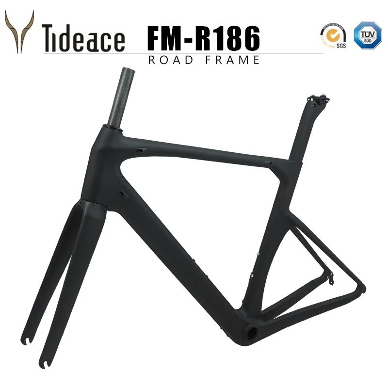 US $429.30 C brake carbon fiber road frame 1309mm UD carbon road bike frame Di2 carbon fiber bicycle frameset 50535659cm