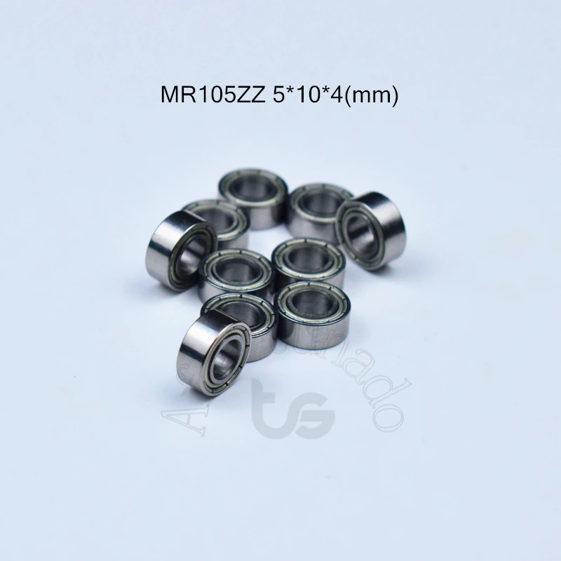 

MR105ZZ 5*10*4(mm) 10pieces free shipping bearings MR105 bearing 10pcs Metal Sealed Miniature Mini Bearing chrome steel bearing