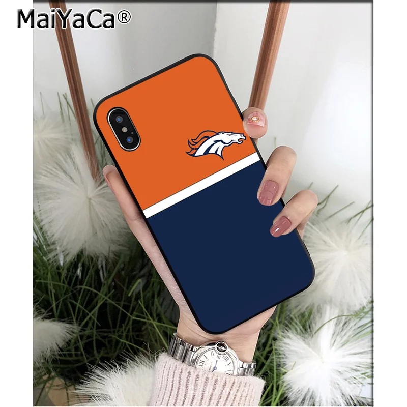 Мягкий силиконовый чехол MaiYaCa Denver Broncos из ТПУ для телефона iPhone 6S 6plus 7 7plus 8 8Plus X Xs MAX 5 5S XR