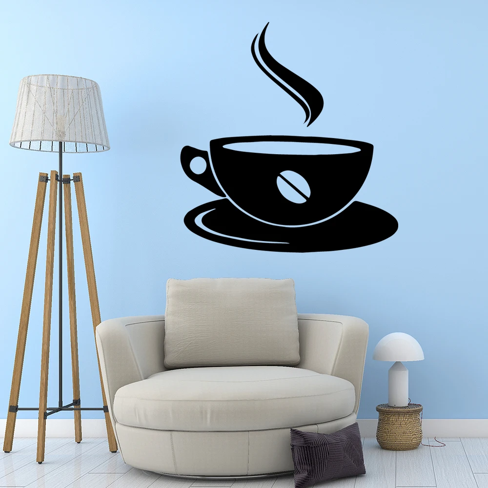 Modern coffee Removable Pvc Wall Stickers Removable Wall Sticker Art Decals