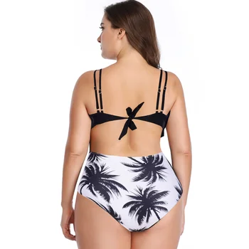 

2019 New Nylon bathing suit women Print high waist bikini plus size swimwear 2 piece sexy swimsuit women