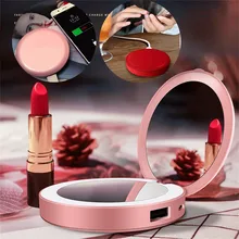 Мини портативное зеркало для макияжа светодиодный косметическое зеркало для путешествий 5X HD Zoom cosplay beauty USB25