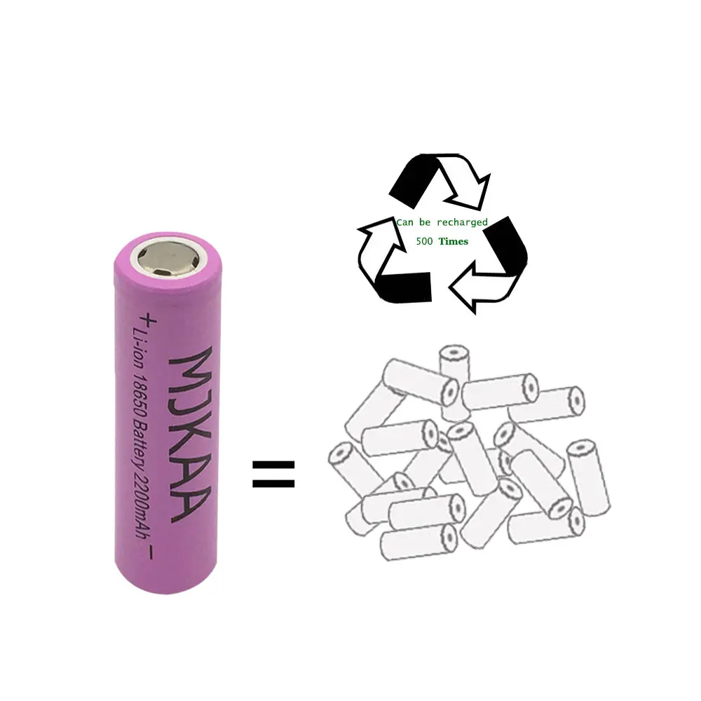 12pcs/lot 18650 Rechargeable Batteries(Not AA battery) 3.7v 2200mAh Lithium Li-ion Battery for Power Bank 18650 3.7v 18650 batte