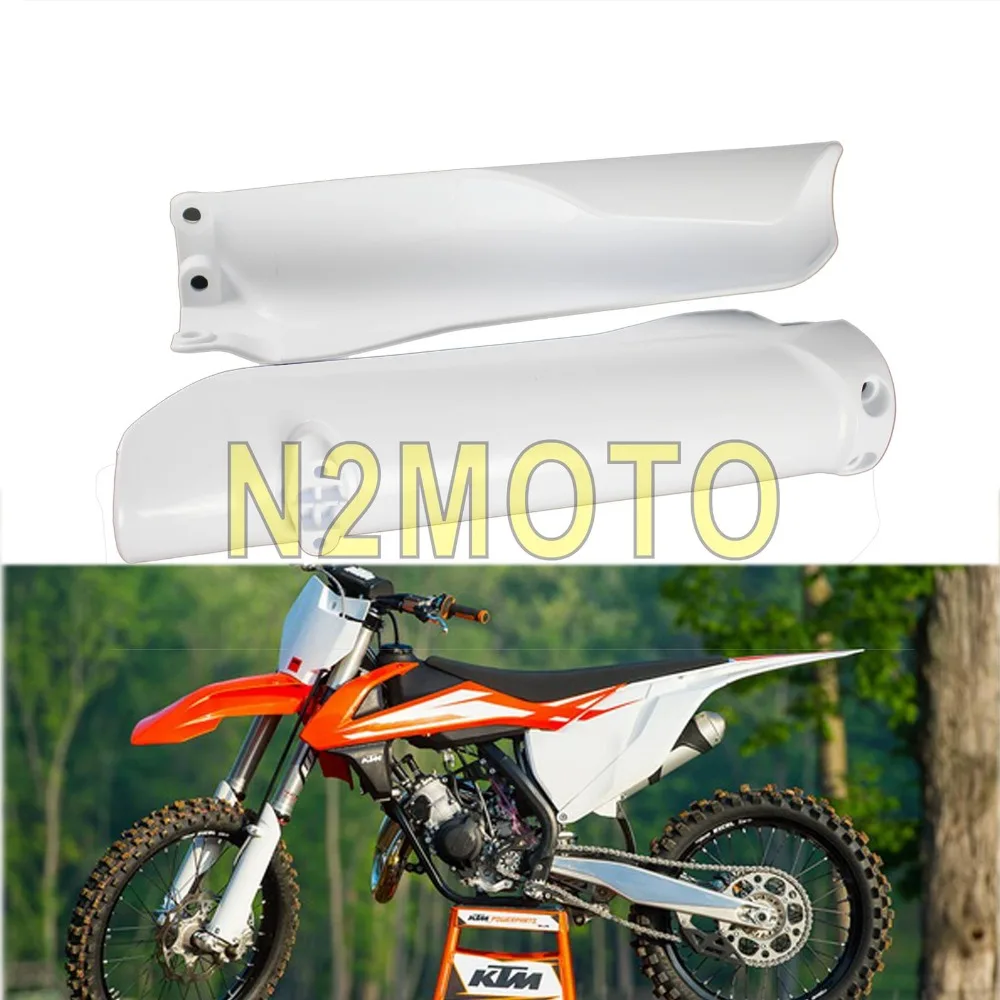 

White Dirt Bike Enduro MX Racing Fork Guard for KTM SX SXF XC XC-F Husqvarna TC FC TE FE 125 250 350 450 500 2015-2019