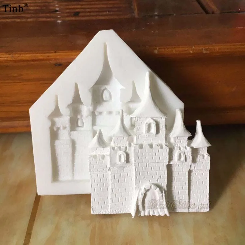 3D замок Силиконовая Форма торт кайма для мастики формы DIY Sugarcraft украшения торта