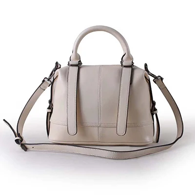 Nuleez женская сумка-тоут из натуральной кожи, винтажная Большая вместительная универсальная сумка, популярный стиль звезды - Цвет: Бежевый