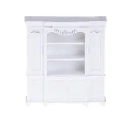 2018 Новые 60*20*67 мм кукольный домик миниатюрная мебель Многофункциональный Пластик шкаф книжный шкаф белый