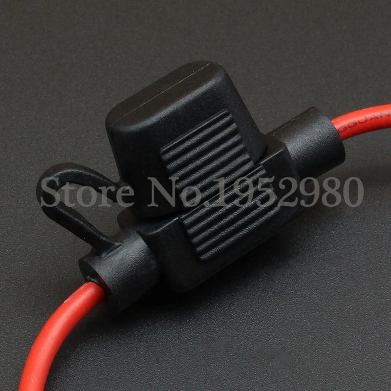 

10 Set Waterproof Small Medium Sized In-Line Auto Fuse Holder 10/12/14/16/18AWG 30CM Long(10pcs Fuse Holder+ 10pcs Fuse Inserts)