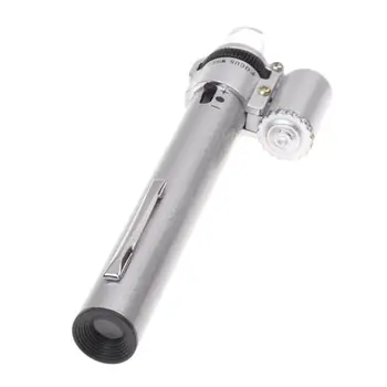 

FUNN-100X Jewelry Gem Handheld Pocket LED Lights miniscope Loupe Magnifier Pen Zoom