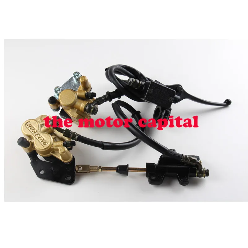

free shipping Hydraulic front/Rear Disc Brake Caliper System Pad 110cc 125CC CRF Apollo PIT PRO Dirt Bike Motorcycle parts