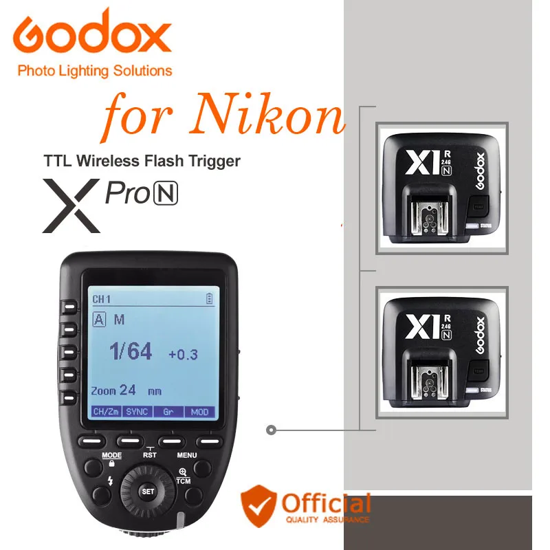 GODOX XPro N i TTL 2.4G Wireless Flash Trigger + Receiver For Nikon