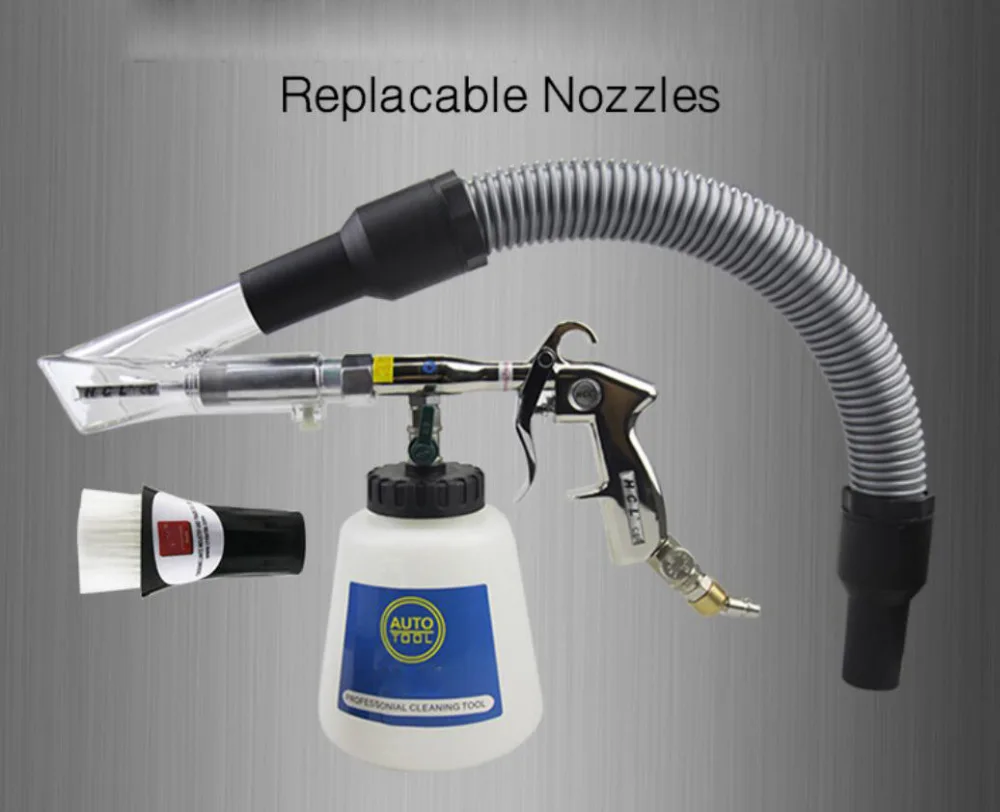 

High Pressure Car Wash for Tornador Portable Interior Deep Cleaning Gun Washer Cockpit Care With Brush Air Operated
