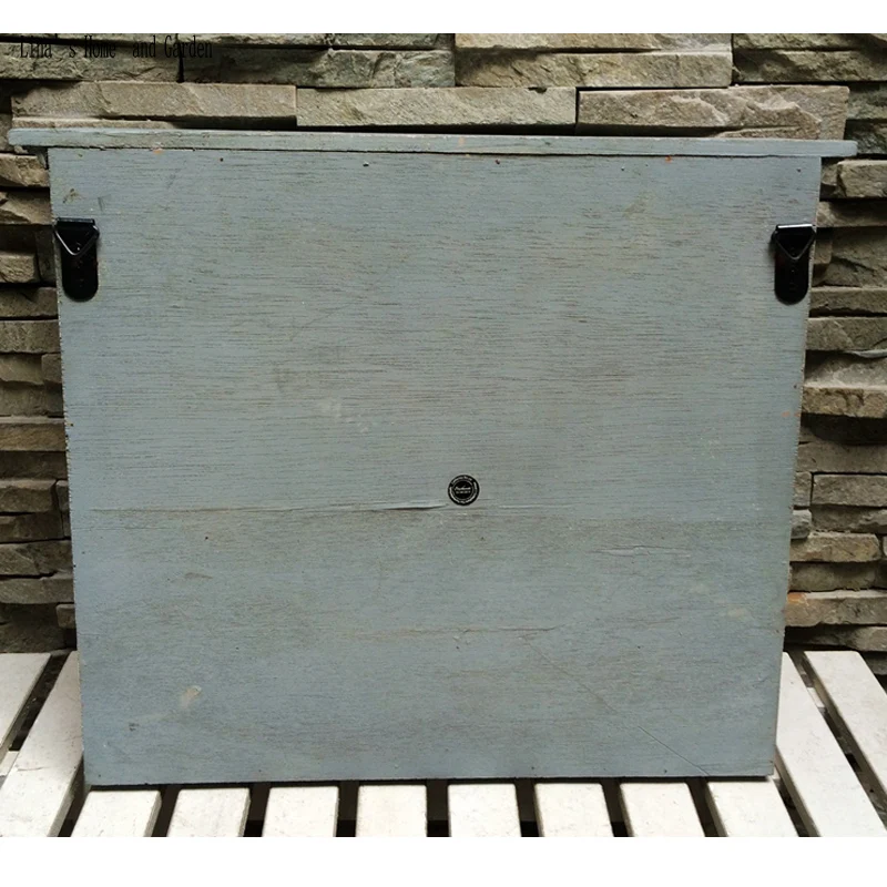 handmade solid small wood shabby and chic wall cabinet (5)