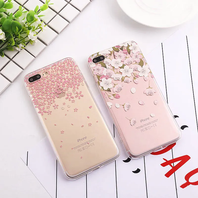 Capinha For iPhone 8 7 Plus 6 6s X 3D Relief Silicone Cover Case For ...