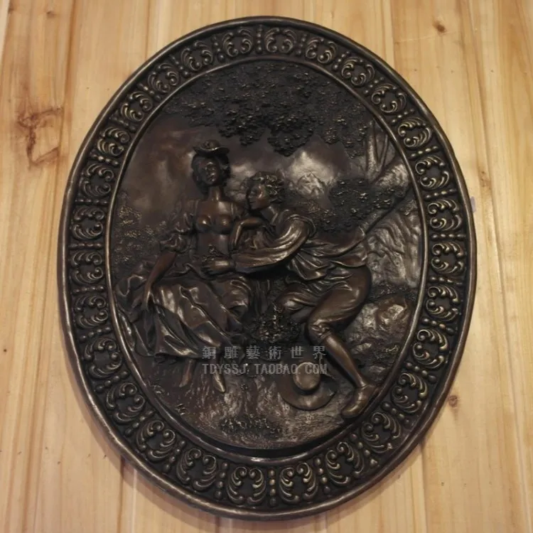 

Old antique Bronze Arts & Crafts Copper sculpture relief crafts wall hangings fashion classical home decoration