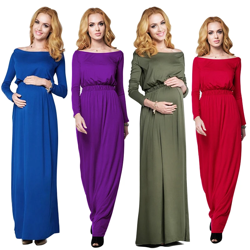 

2017 maternity photography props Dress Fancy shooting photo Women's Plus Size long maternity dresses pregnant women dress PO5