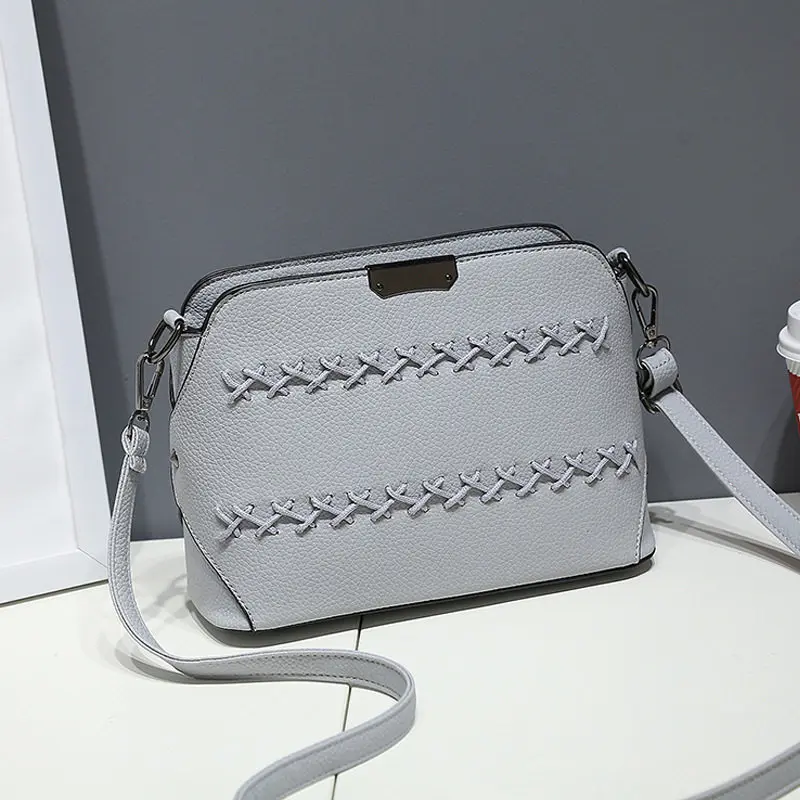 Casual PU Light Grey Women Shoulder Bag Envelope Ajustable Strap