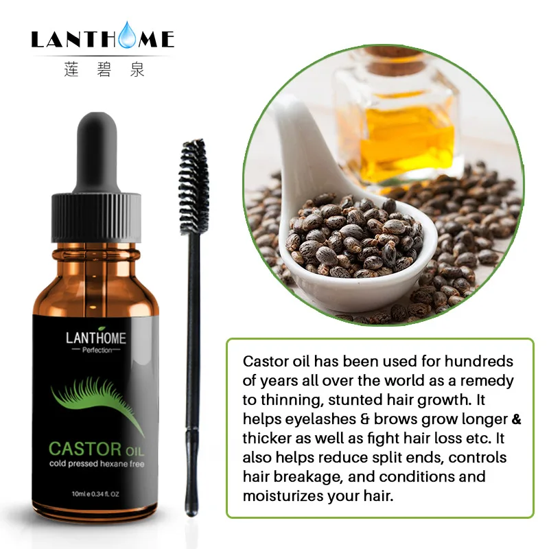 Castor Oil Hair Growth Serum for Eyelash Growth Lifting Eyelashes Thick