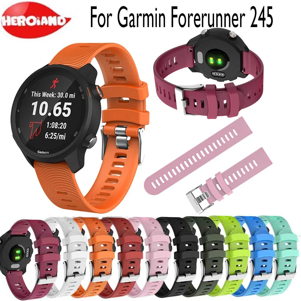 Спортивный силиконовый браслет для Garmin Vivoactive3 сменный ремешок Forerunner 645 /245/245 м