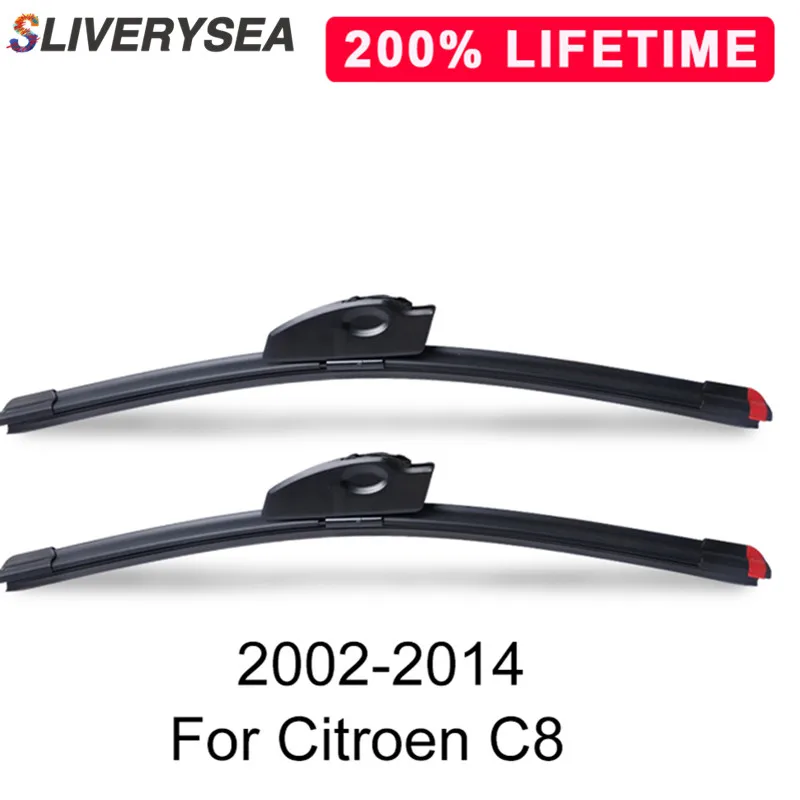 SLIVERYSEA Replace Wiper Blade for Citroen C8 2002-2014 Windshield Windscreen Natural Rubber Replacement | Автомобили и мотоциклы