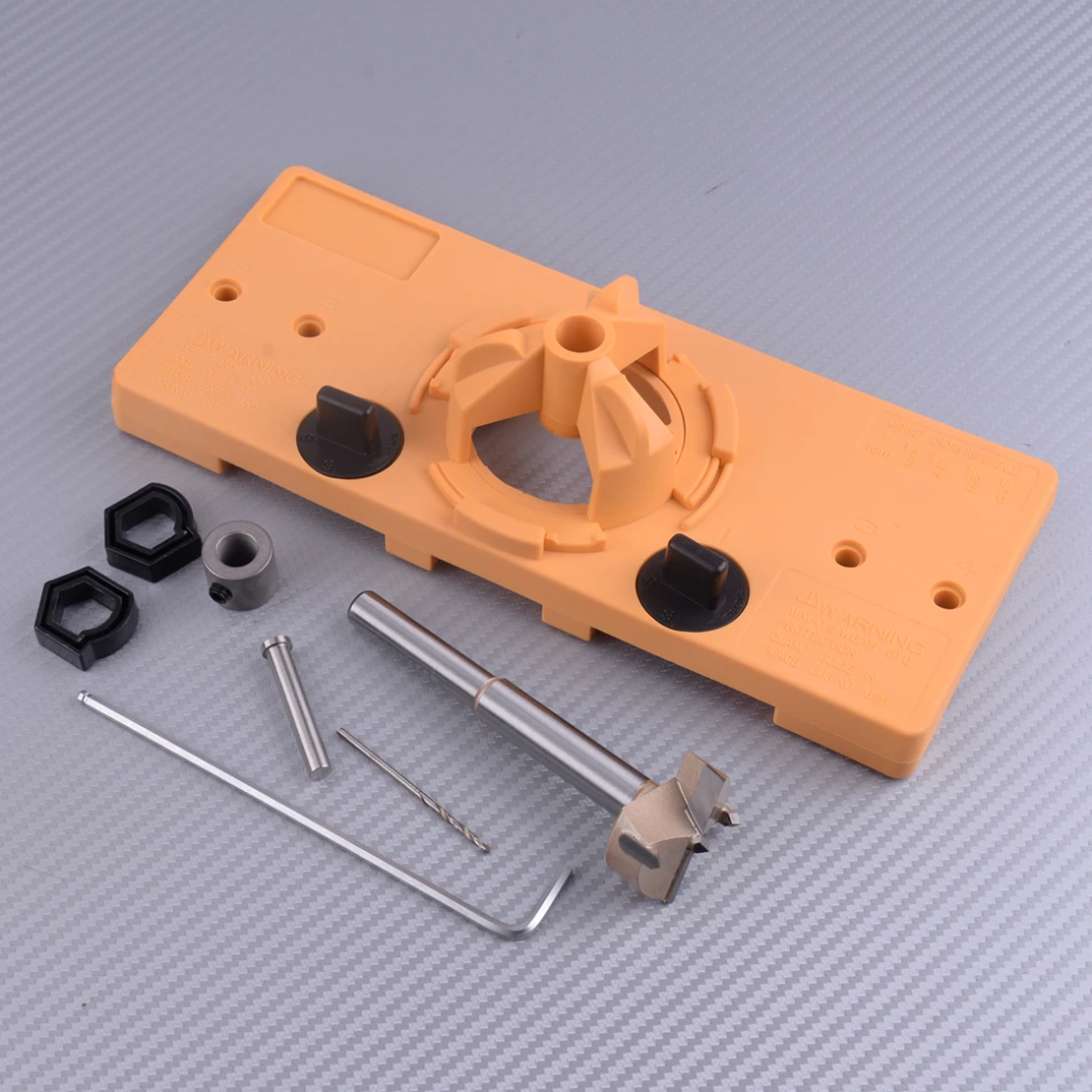 

35MM Cup Style Concealed Hinge Jig Guide Set Boring Hole Template Bit Drill Woodworking