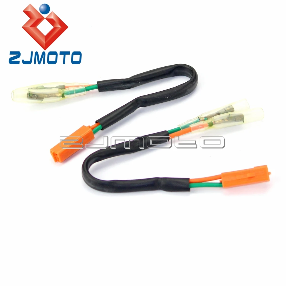 

Motorcycle LED Indicator Leads Turn Signals Adaptors Plugs For Kawasaki Z1000 Z800 ZX600 ZR750 Z750R ER-6N KL650E KLE650 KLZ1000