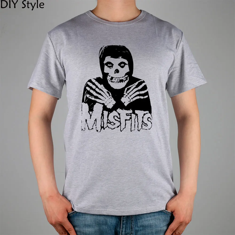 Eej белый и черный Misfits футболка с короткими рукавами Топ из лайкры и хлопка Для мужчин футболка новый DIY Стиль