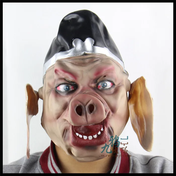 Free shipping Saw 3 Pig Mask Scary halloween Mask Horror realistic