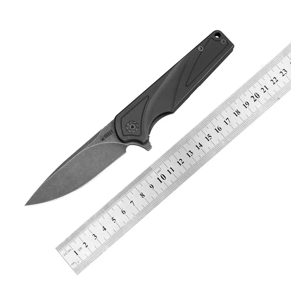 Складной тактический нож KUBEY KU232TI, ручка из титанового сплава и лезвие D2, повседневный карманный нож для переноски