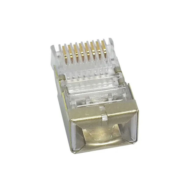 Сетевой разъем RJ45 модульный Cat5 8Pin 8P8C металлический экранированный многожильный
