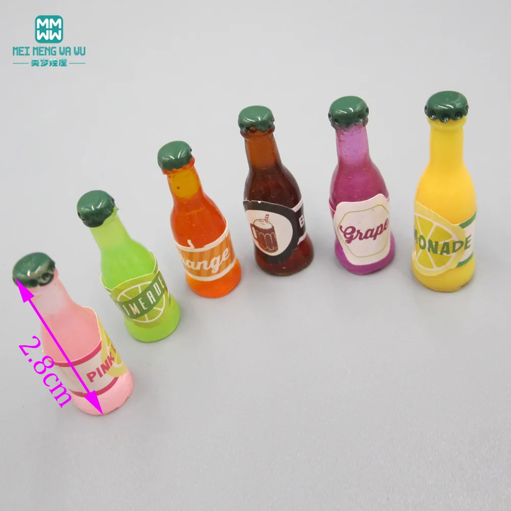 

Mini tableware Bottle Simulation Food for 1/3 1/4 1/6 BJD SD Doll and Kelly Furniture Monster Height Doll Accessories