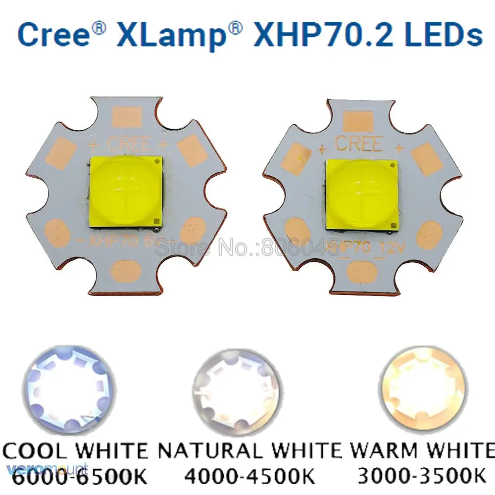 

Cree XHP70.2 GEN2 High Power LED Emitter Cool White Neutral White Warm White Colors With 20mm 16mm Full Copper MCPCB