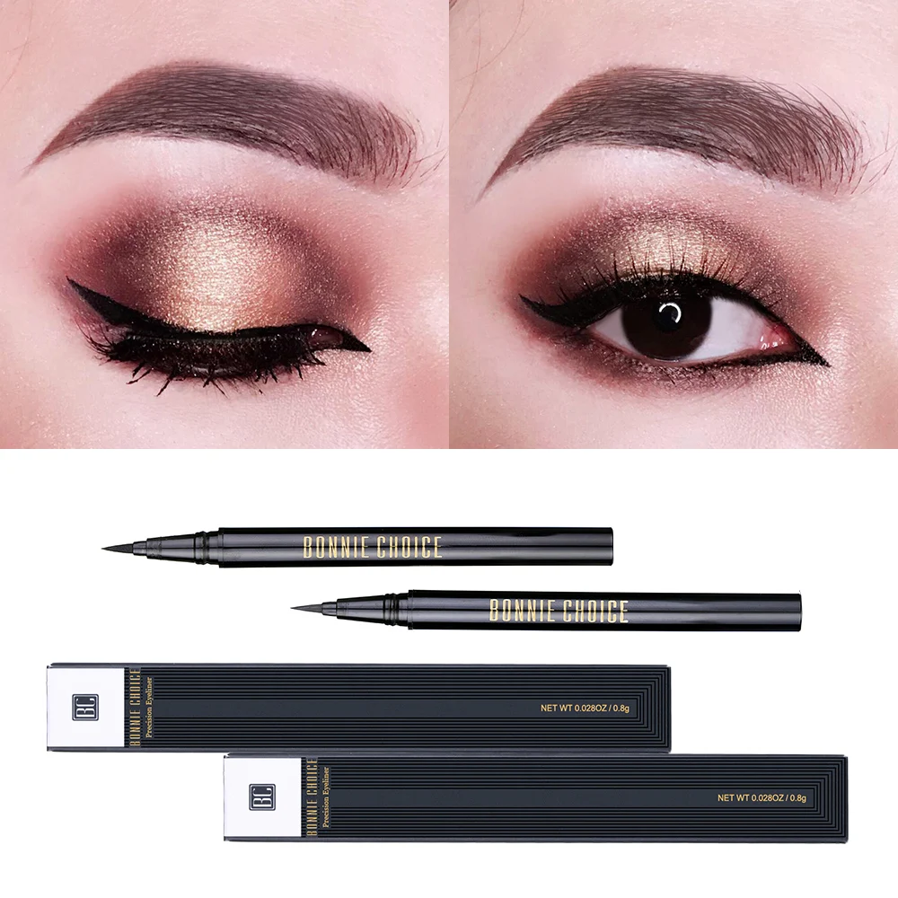 

BONNIE CHOICE Liquid Eyeliner Pencil Long-lasting Waterproof Black Eye Liner Pen Makeup Cosmetic Tool 2pcs/set