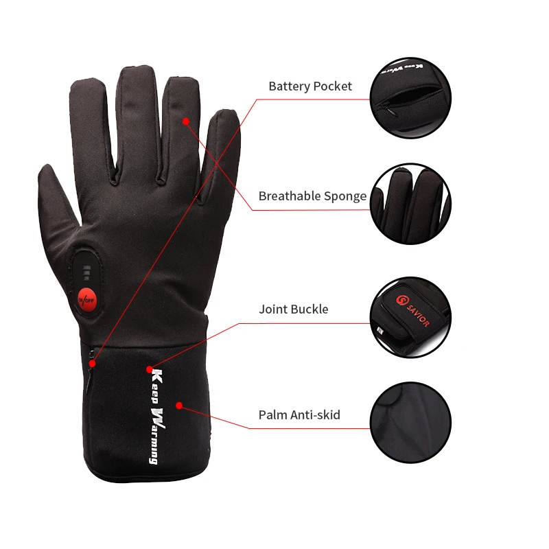 Перчатки с подогревом и электрическим аккумулятором 7 4 В 2200 мАч|skiing gloves winter