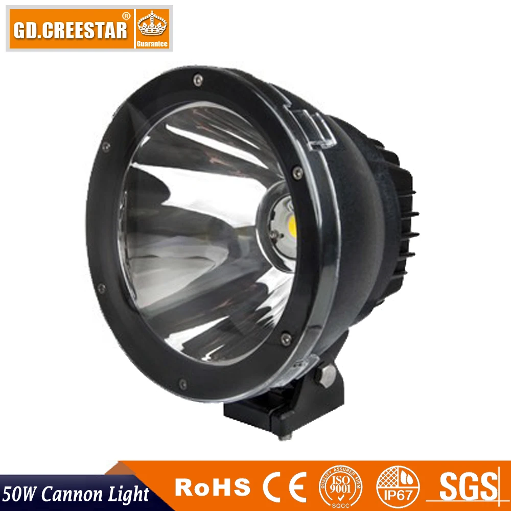 50 Вт 6 7 дюймовый Круглый Led Кэннон светильник черный узкий луч Точечный рабочий по