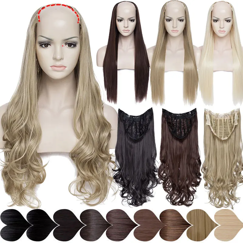 SNOILITE Upgrade clip in one piece hair extension u part extension hair