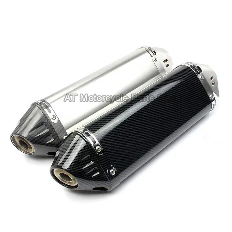 

New 51mm Universal Motorcycle Exhaust Muffler Pipe For Yoshimura benelli pitbike msx125 nmax ducati scrambler crf 230, etc.