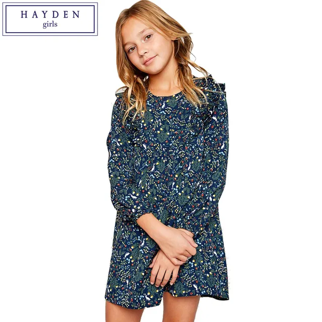 HAYDEN Girls Floral Dress 8 Years 2018 Spring Summer Teenage Girls